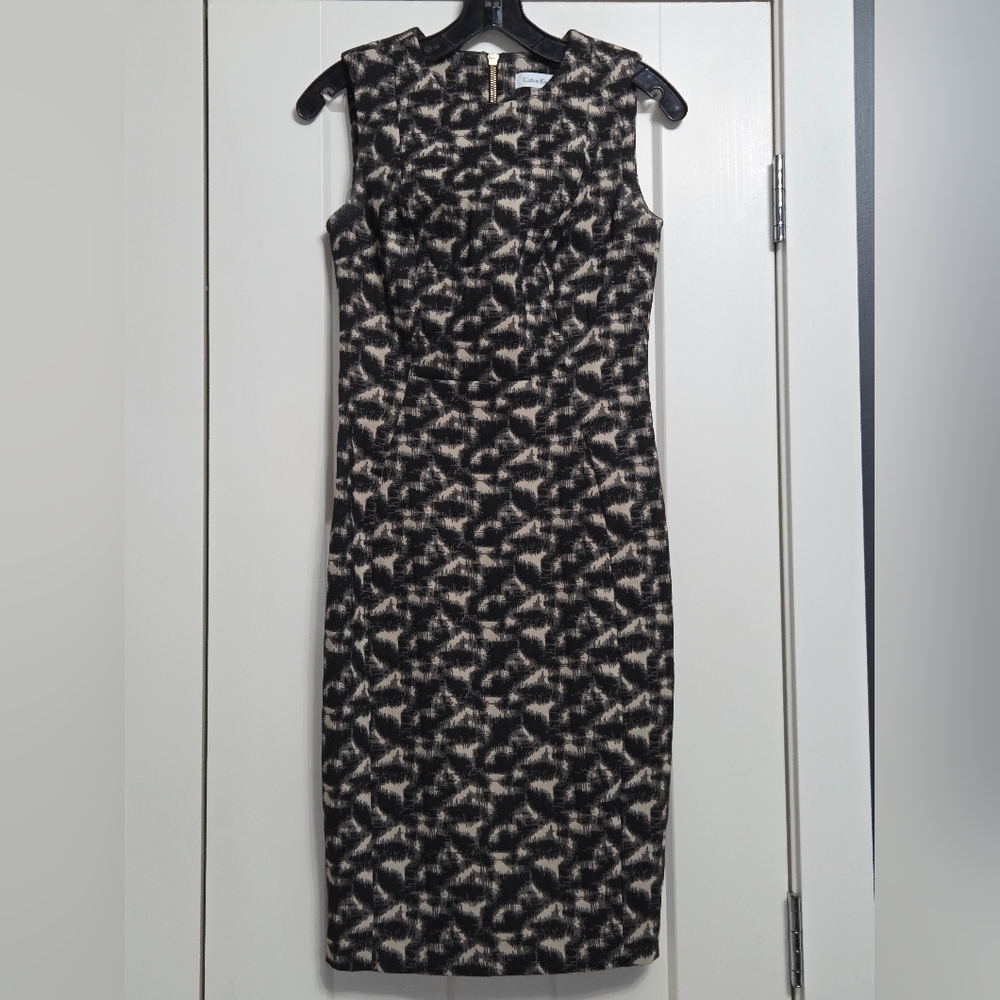 Elegant Black and White Patterned Dress
